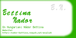 bettina nador business card